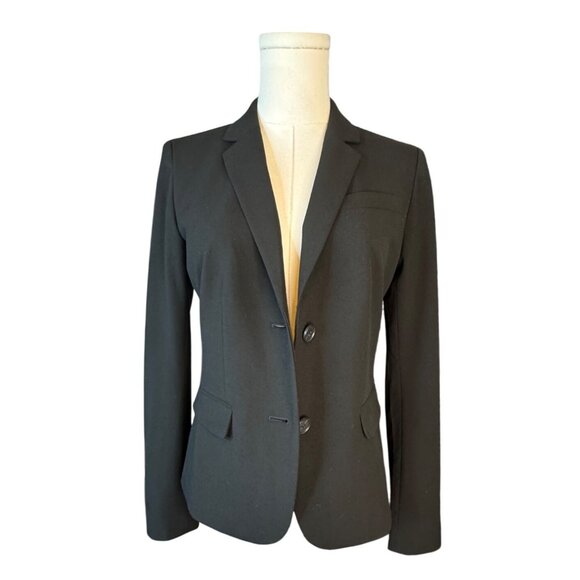 Ann Taylor Size 0 Black Two-Button Blazer Rayon/Polyester/Spandex - Picture 9 of 16